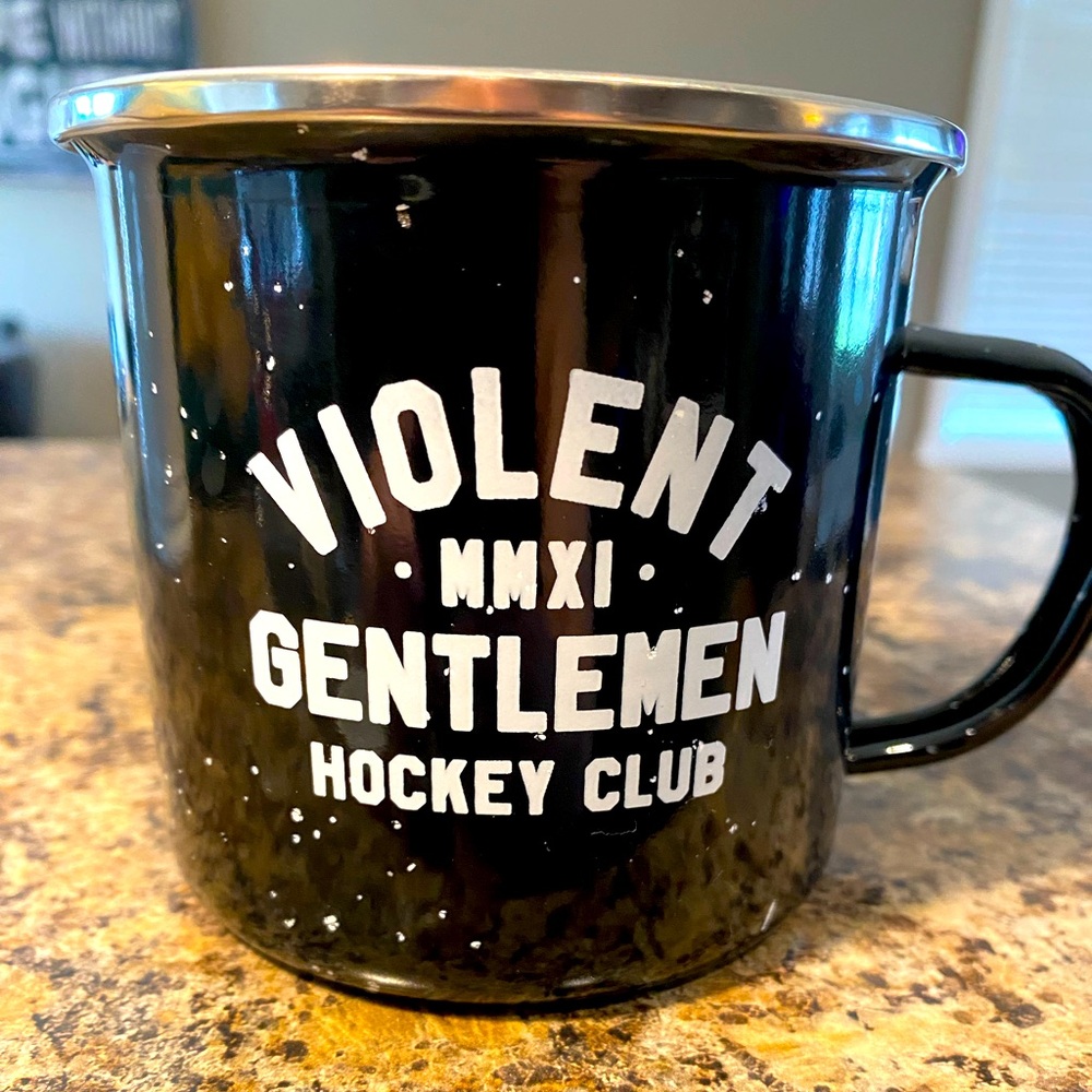 Violent Gentlemen Hockey Club Limited Edition enamel coffee mug.